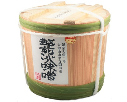 越前こうじ味噌(粒)4kg木樽入
